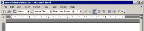 Word down to 1 row of toolbar items