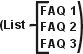 FAQ List and collection of FAQs in parentheses pair