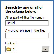 Advanced Search with Windows Classic design.