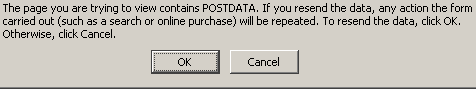 'The page you are trying to view contains POSTDATA' Click for full size.